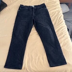 Agolde Riley Dark gray/blk high waisted jeans